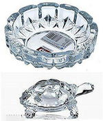Crystal Tortoise With Plate Vastu Showpiece Set For Good Luck Feng Shui Kachua Turtle Transparent Image 1