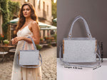 Handbag For Women And Girls Stylish grey PU Leather Bag Image 4
