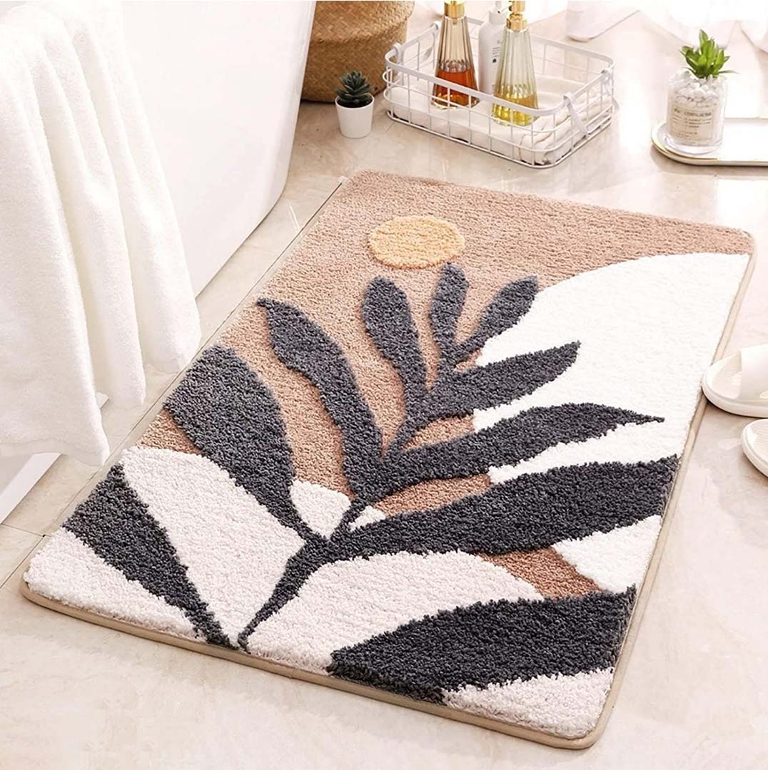 Polyester Anti-Slip Doormat for Home & Bathroom Entrance Multicolor Rectangular Mat (40x60 cm) Image 1