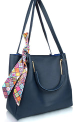 Handbag For Women And Girls Stylish blue PU Leather Bag Image 2