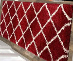 Microfiber Anti-Slip Doormat for Home & Bathroom Entrance Red Rectangular Mat (2x4 Feet) Image 1