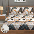 Cotton (78x72 Inch) Double Size Bedsheet With 2 Pillow Cover in Multicolor Image 1