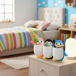 Pack Of 3 Kids New Penguin Design Toothbrush Holder Unique Wall Mounted Self Adhesive Storage Wall Mount Toothbrush Holder Wall Mount Remote And Mobile Stand Pink Or Blue Or Black Image 4