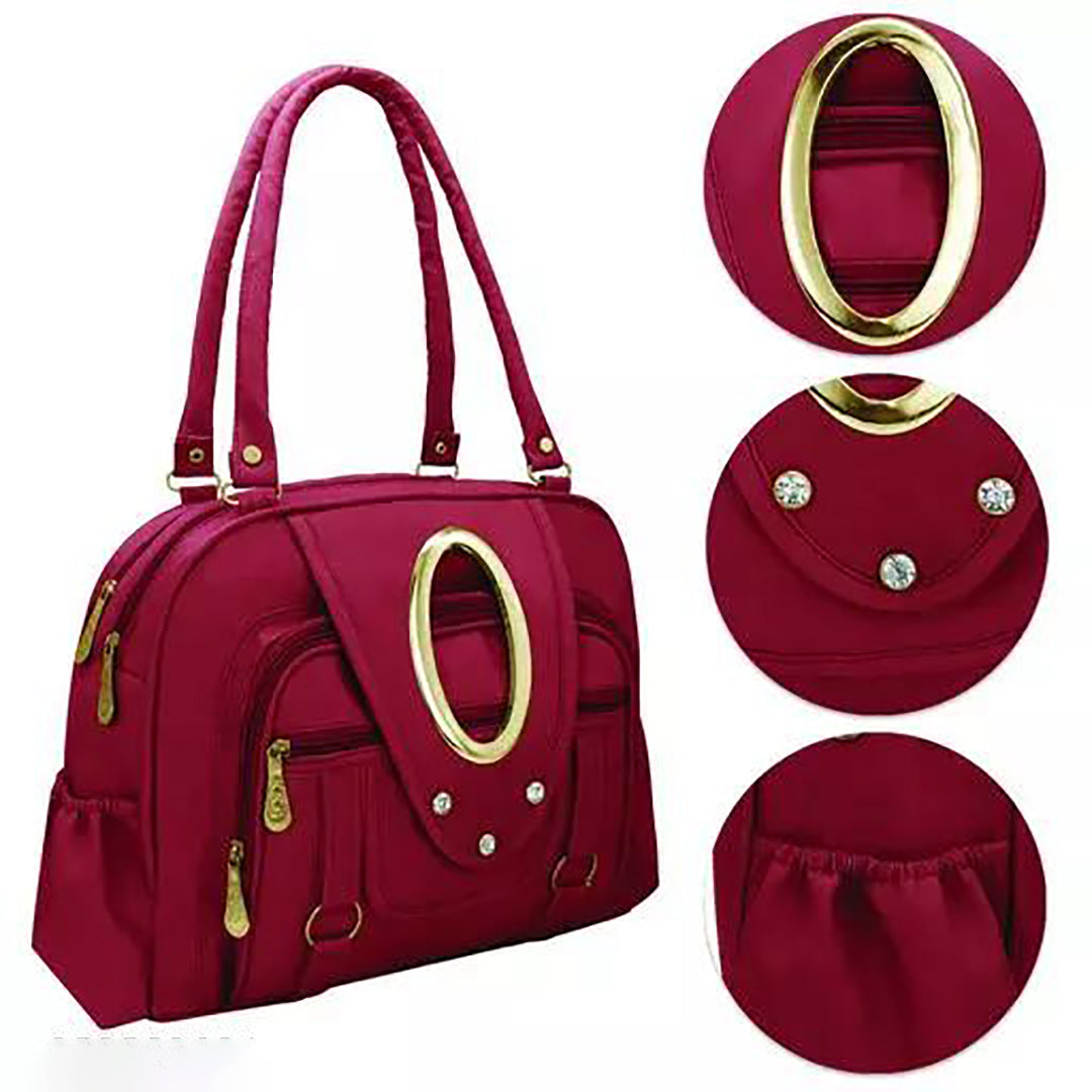 Handbag For Women And Girls Stylish Red PU Leather Bag Image 2