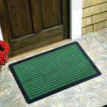 Poly Fiber Anti-Slip Doormat for Home & Bathroom Entrance Green Rectangular Mat (40x60 cm) Image 4