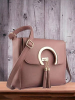 Handbag For Women And Girls Stylish Brown PU Leather Bag Image 1