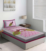 Cotton (90x100 Inch) Double Size Bedsheet With 2 Pillow Cover in Multicolor Image 2