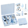 Stationery Items Handbook Tool Box Multipurpose Combo Pack With Stapler Machine Staples Hole Puncher Scissor Gift Set Image 1
