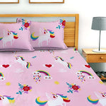 Glace Cotton (78x72 Inch) Double Size Bedsheet With 2 Pillow Cover in Multicolor Image 2