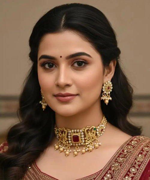 Premium Artificial Traditional Jewelry Collection: Ethnic Necklace & Earring Sets Image 2