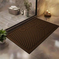 Rubber Anti-Slip Doormat for Home & Bathroom Entrance Brown Rectangular Mat (40x60 cm) Image 1
