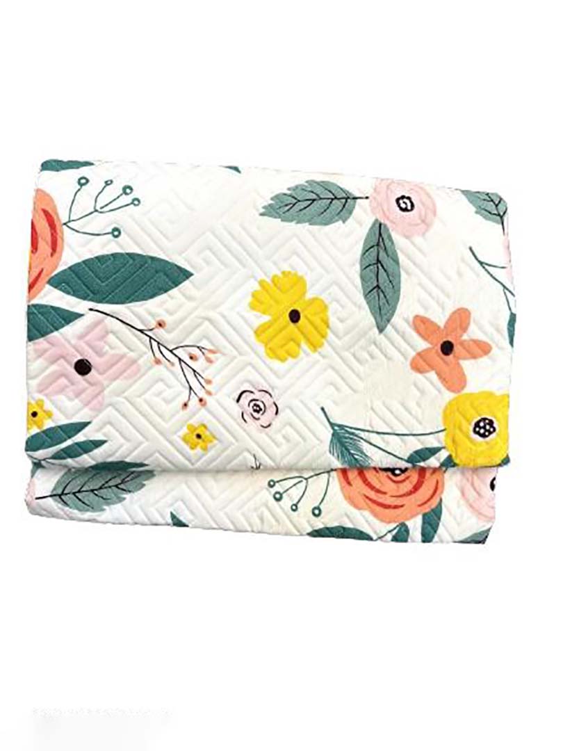 Glace Cotton (90x100 Inch) Double Size Bedsheet With 2 Pillow Cover in Multicolor Image 3