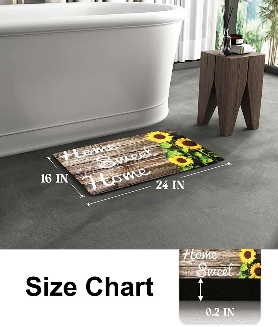 Cotton Anti-Slip Doormat for Home & Bathroom Entrance Multicolor Rectangular Mat (40x60 cm) Image 2