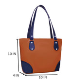 Handbag For Women And Girls Stylish Brown PU Leather Bag Image 4