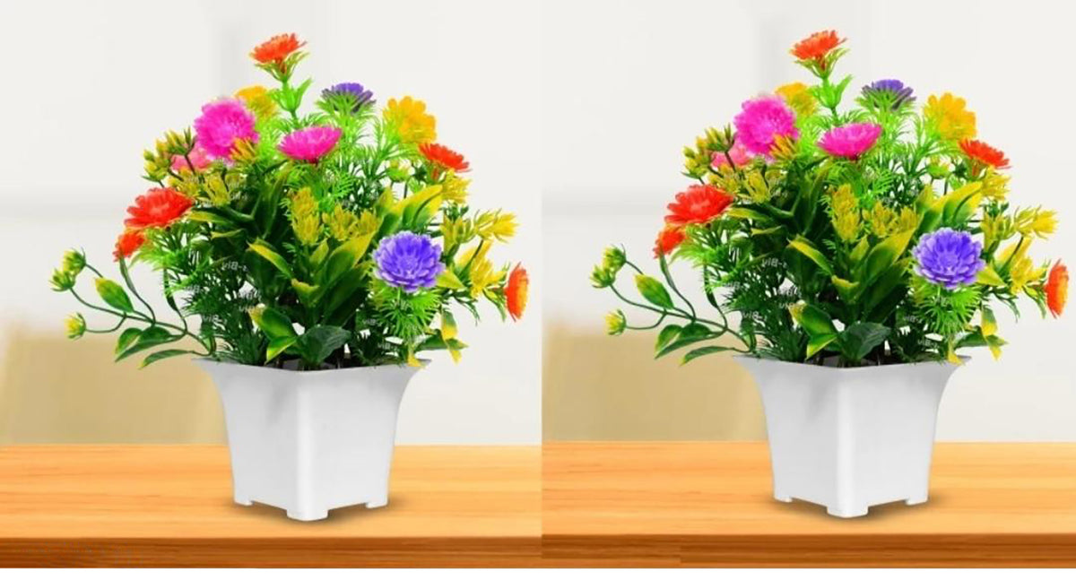 Artificial Flowers Plants For Home Office Kitchen Decoration And Gifts Combo Pack Image 1
