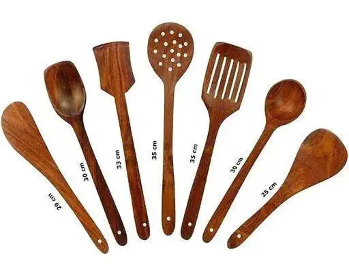 Wooden Spoon Set Of 7 No Holder Image 2