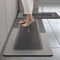 Memory Foam Anti-Slip Doormat for Home & Bathroom Entrance Grey Rectangular Mat (40x60 cm) Image 1