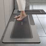 Memory Foam Anti-Slip Doormat for Home & Bathroom Entrance Grey Rectangular Mat (40x60 cm) Image 1