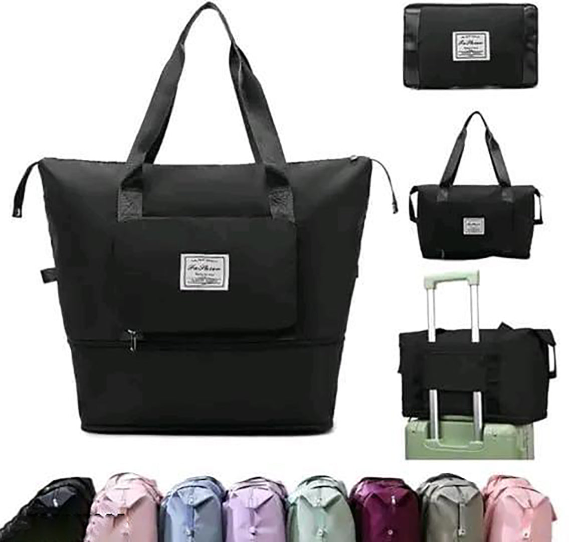 Handbag For Women And Girls Stylish Black Nylon Bag Image 1