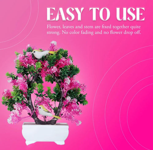 Artificial Plants With Multi Color Lights Artificial Plant With Potmini Artificial Flower Plants Pots For Living Roomartificial Plants With Pot For Outdoor And Indoor Home Desk Decorpink And Green Image 2