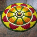Polyester Anti-Slip Doormat for Home & Bathroom Entrance Multicolor round Mat (24 Inch) Image 1
