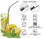 Steel Straws Straw Cleaning Brush Straws For Drinking Juice Metal Straw Image 2