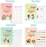 Practice Copybook Number Tracing Book For Preschoolers With Pen Magic Calligraphy Copybook Set Practical Reusable Writing Tool Simple Hand Lettering 4 Book 10 Refill Image 2