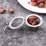 Tea Infuser Steel Basket Loose Leaf Strainer Fine Mesh Chai Tool Hook Chain Design Reusable Kadha Aur Herbal Tea Filter Pack Of 1 Image 4