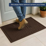 Rubber Anti-Slip Doormat for Home & Bathroom Entrance Brown Rectangular Mat (40x60 cm) Image 3