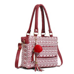 Handbag For Women And Girls Stylish Maroon PU Leather Bag Image 2