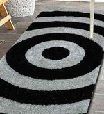 Polyester Anti-Slip Doormat for Home & Bathroom Entrance Black & Grey Rectangular Mat (33x 53 Inch) Image 2