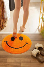 Microfiber Anti-Slip Doormat for Home & Bathroom Entrance Orange round Mat (40x60 cm) Image 4