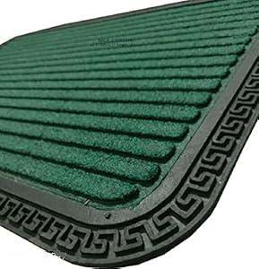 Poly Fiber Anti-Slip Doormat for Home & Bathroom Entrance Green Rectangular Mat (40x60 cm) Image 3