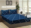 Glace Cotton (78x72 Inch) Double Size Bedsheet With 2 Pillow Cover in Blue Color Image 1