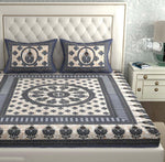 Cotton (90x100 Inch) Double Size Bedsheet With 2 Pillow Cover in Multicolor Image 2