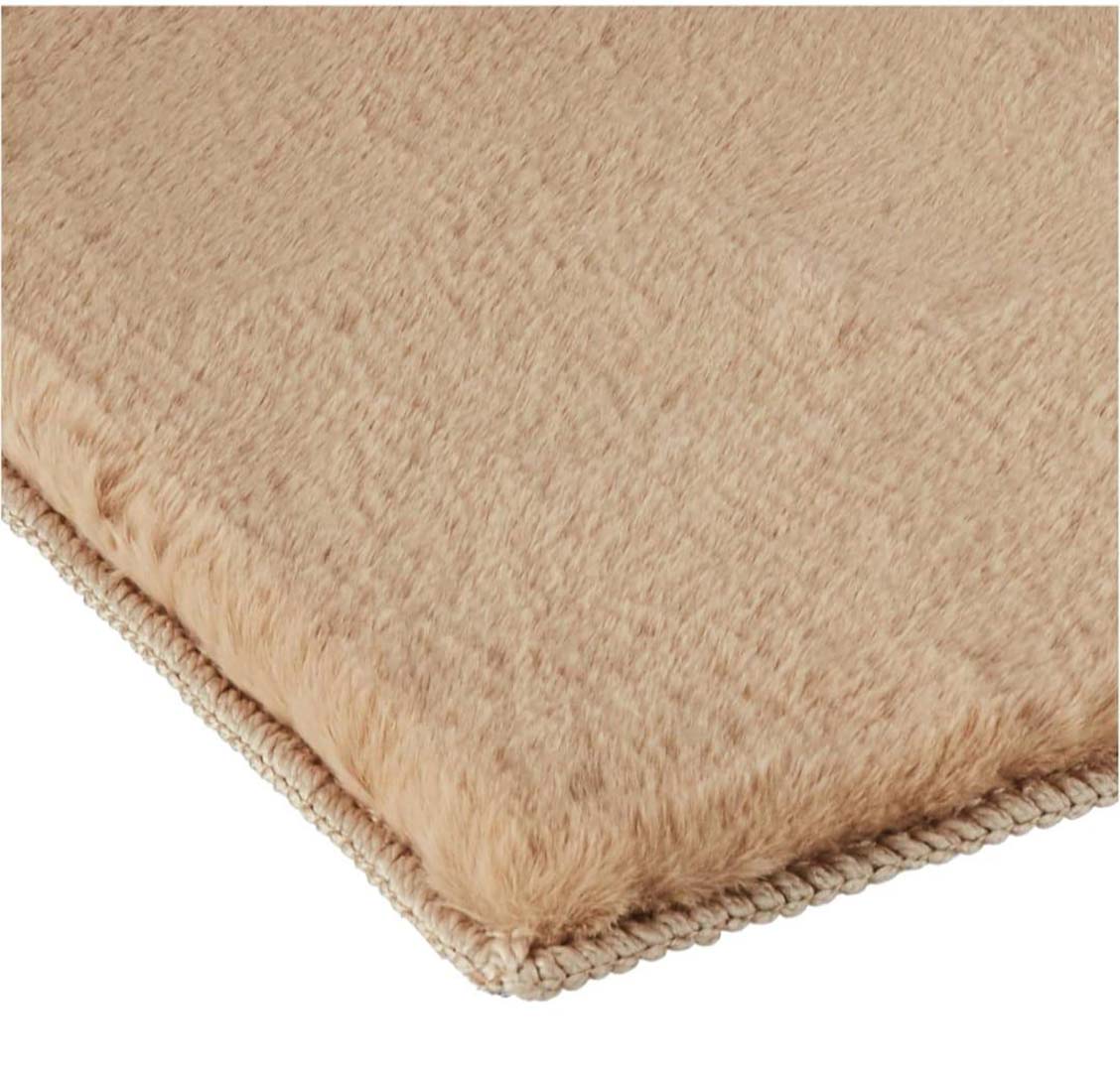 Microfiber Anti-Slip Doormat for Home & Bathroom Entrance Beige Rectangular Mat (40x60 cm) Image 2