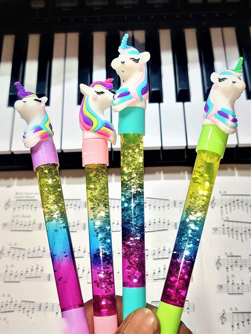 Unicorn Themed Stationery Set Complete School Supplies Collection With Pouch Bag Diary Pens Pencil Keychain Ruler Highlighter And Glittery Accessories For Fun And Creative Learning Perfect For Kids Image 4