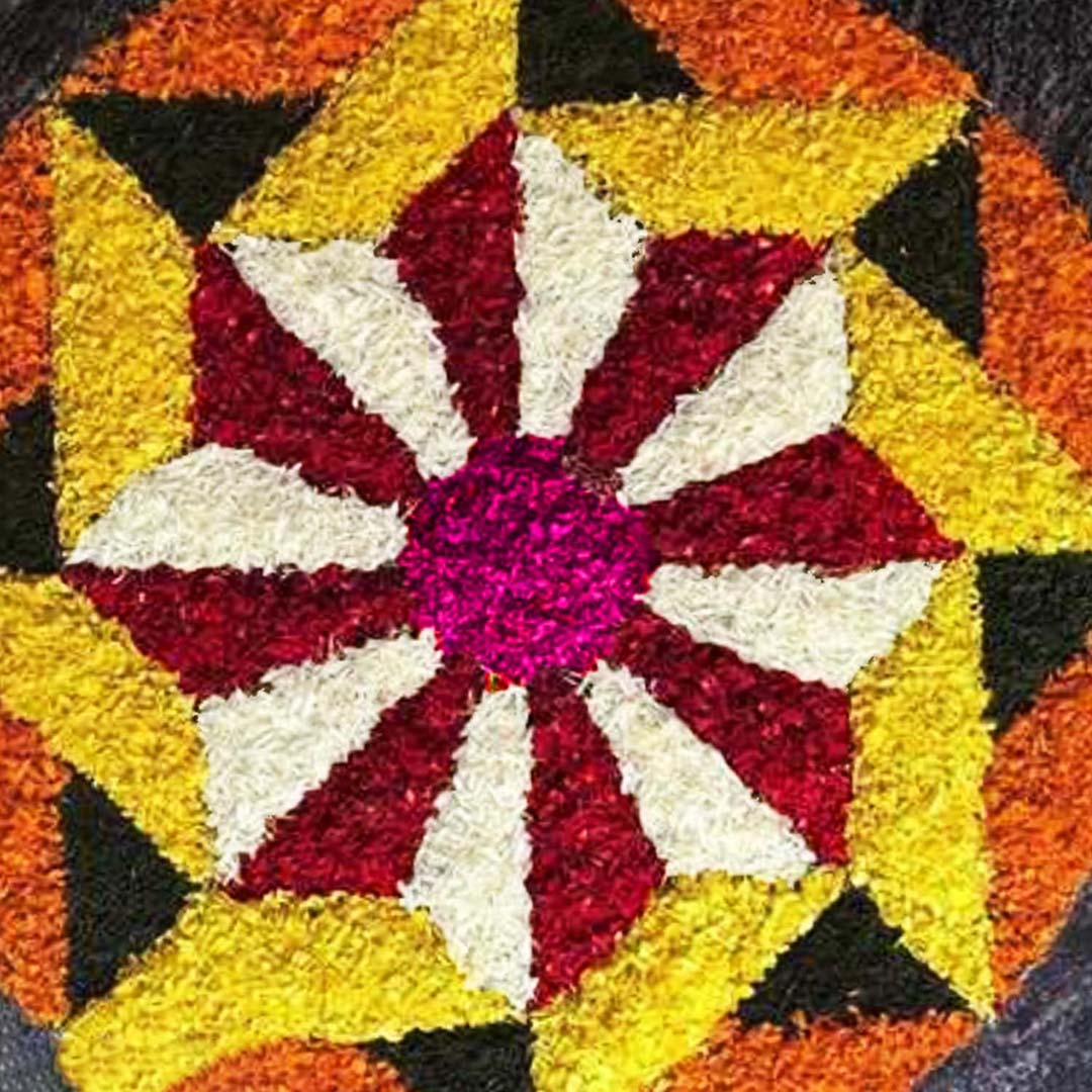 Microfiber Anti-Slip Doormat for Home & Bathroom Entrance Multicolor round Mat (24 Inch) Image 2