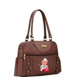 Handbag For Women And Girls Stylish Brown PU Leather Bag Image 3