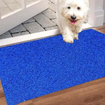 PVC Anti-Slip Doormat for Home & Bathroom Entrance Blue Rectangular Mat (40x60 cm) Image 1