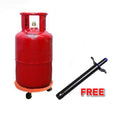Cylinder Stand With Wheels Gas Trolly Lpg Cylinder Stand Lpg Gas Cylinder Trolley With Heavy Duty Wheels Easily Movable Trolleyplastic Red 1 Pc Image 1