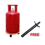 Cylinder Stand With Wheels Gas Trolly Lpg Cylinder Stand Lpg Gas Cylinder Trolley With Heavy Duty Wheels Easily Movable Trolleyplastic Red 1 Pc Image 1