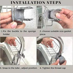 Kitchen Adjustable Sink Faucet Shelf Stainless Steel Drain Rack For Soap Sponge Clip Hanging Holder Dishcloth Towel Rack Silver 15 X 10 5 Cm For Kitchen Bathroom And Home Image 2