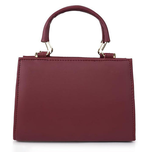 Handbag For Women And Girls Stylish Brown PU Leather Bag Image 2