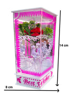 Romantic Couple Acrylic Figurine Showpiece With Led Light For Self Use Or Gifting To Fiance Valentine Gift Image 2