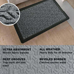 Rubber Anti-Slip Doormat for Home & Bathroom Entrance Grey Rectangular Mat (40x60 cm) Image 4