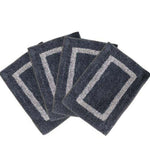 Cotton Anti-Slip Doormat for Home & Bathroom Entrance Grey Rectangular Mat (12x15 Feet) 3 Pcs Image 1
