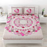 Cotton (90x100 Inch) Double Size Bedsheet With 2 Pillow Cover in Multicolor Image 3