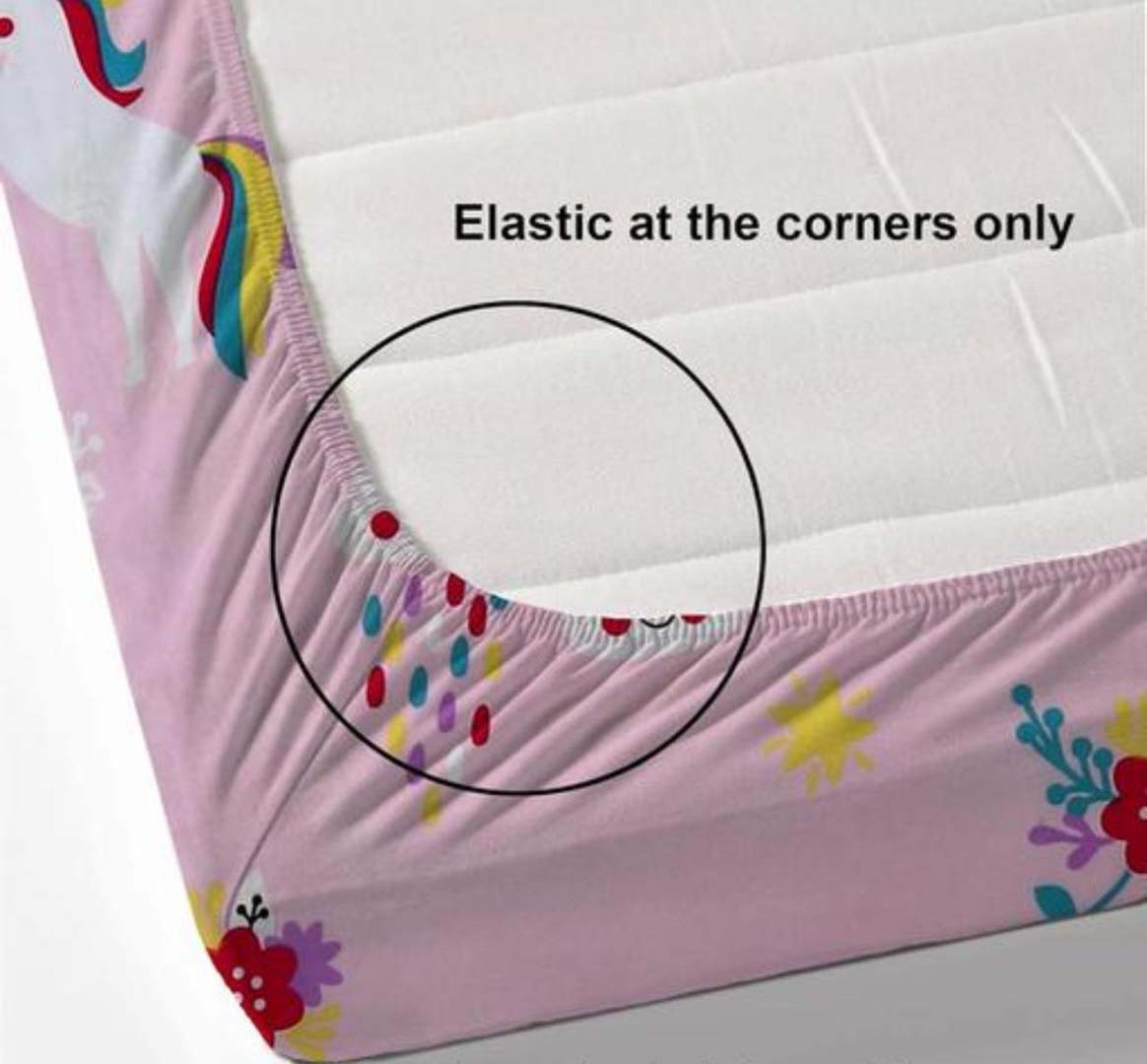 Glace Cotton (78x72 Inch) Double Size Bedsheet With 2 Pillow Cover in Pink Color Image 2