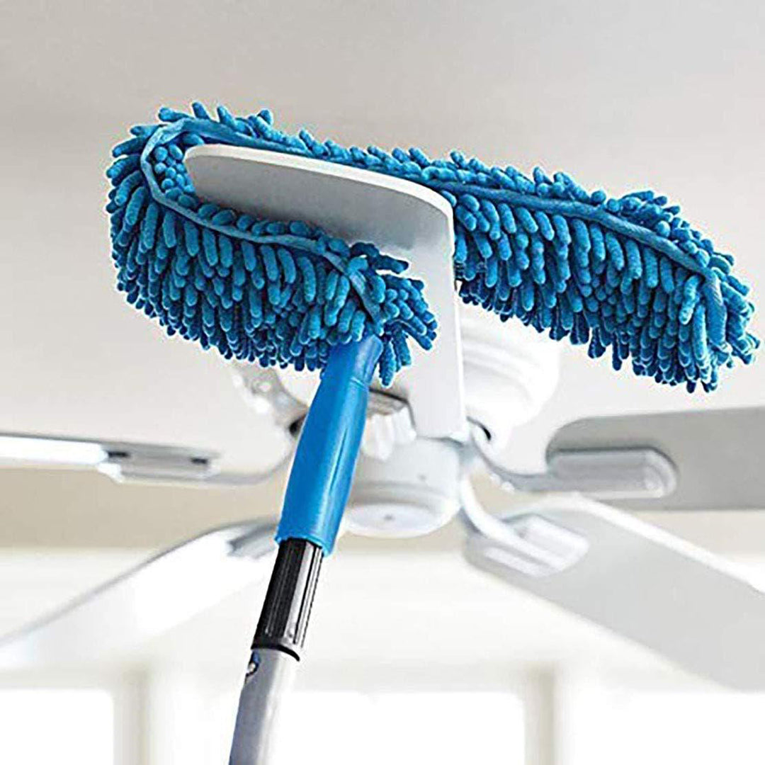 Fan Cleaning Brush Feather Microfiber Duster With Extendable Rod Dust Cleaner Image 1